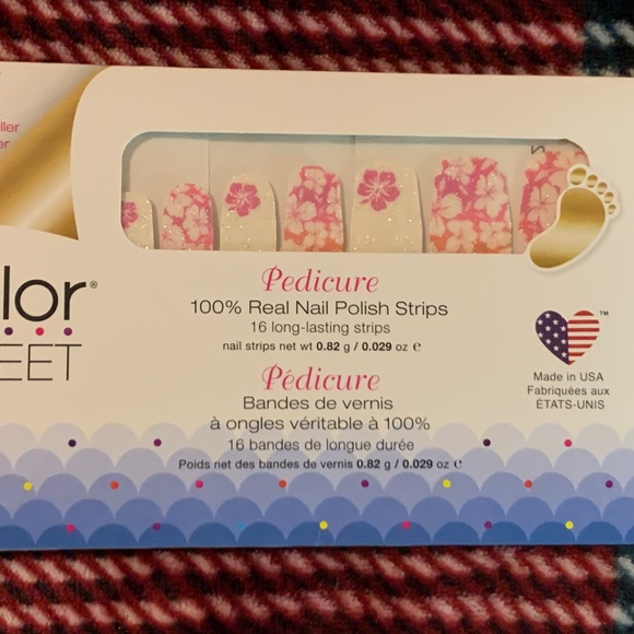Color Street Pedicure Nail Strips - Hibiscus Kiss - Picture 1 of 2